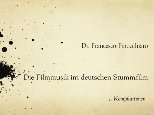 Die Filmmusik im deutschen Stummfilm