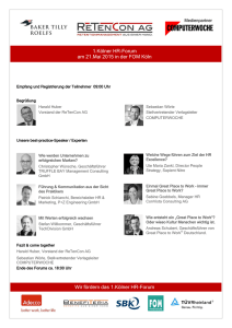1.Kölner HR-Forum am 21.Mai 2015 in der FOM Köln Wir fördern das 1