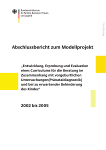 Abschlussbericht - Evangelisches Zentralinstitut für Familienberatung