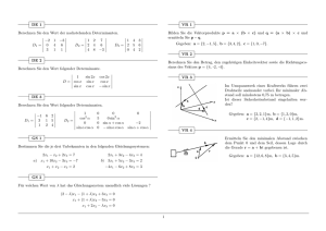 DE 1 Berechnen Sie den Wert der nachstehenden Determinanten