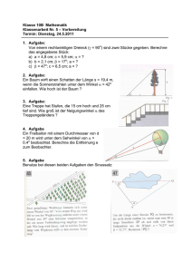 Klasse 10B Mathematik Klassenarbeit Nr. 5 – Vorbereitung Termin