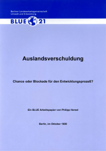 Die Auslandsverschuldung der Entwicklungsländer