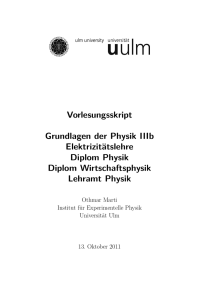 2.2. Das elektrische Feld - Institut für Experimentelle Physik