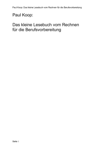 Rechenbuch - Paul Koop