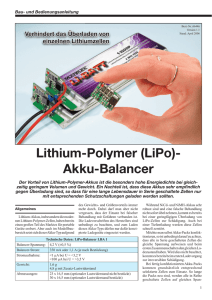 Lithium-Polymer (LiPo)- Akku-Balancer