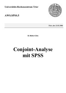 Conjoint-Analyse mit SPSS