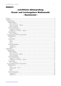 Aufgaben und Lösungen Grund- und Leistungskurs