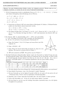 3. Runde - Mathematik-Wettbewerb des Landes Hessen