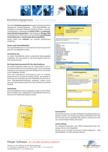 Kontierungspraxis. 1400 GESCHÄFTSFÄLLE. Klinger Software.