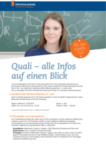 Quali – alle Infos auf einen Blick