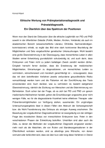 Ethische Wertung von Präimplantationsdiagnostik und