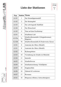 Liste der Stationen - Energie