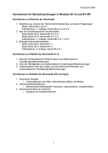 Kernthemen für die Module B1-HR