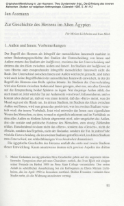 Jan Assmann Zur Geschichte des Herzens im Alten Ägypten