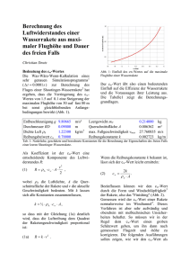 Berechnung des Luftwiderstandes einer