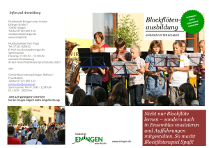 Blockflöten- ausbildung - Gemeinde Eningen unter Achalm