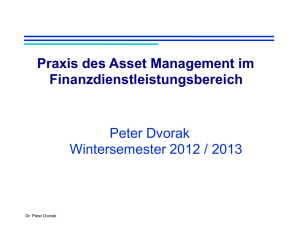 Praxis des Asset Management im Finanzdienstleistungsbereich