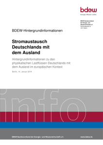 BDEW Hintergrundinformationen Stromaustausch mit dem Ausland