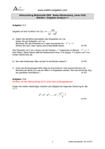 Analysis 1 - Mathe