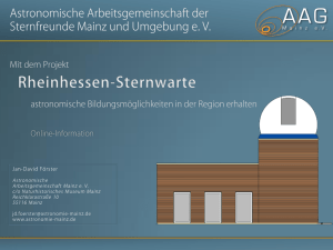 Corporate Design für die Rheinhessen-Sternwarte