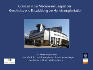 Vortrag Dr. Peter Angermann: Grenzen in der Medizin am Beispiel
