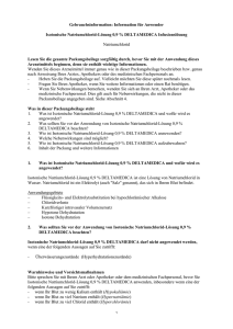Gebrauchsinformation Isotonische Natriumchlorid