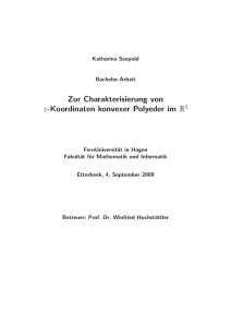 Zur Charakterisierung von z-Koordinaten konvexer