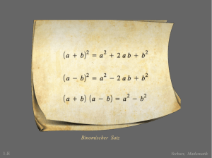 Binomischer Satz - Math