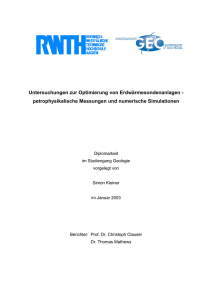 petrophysikalische Messungen und numerische Simulationen