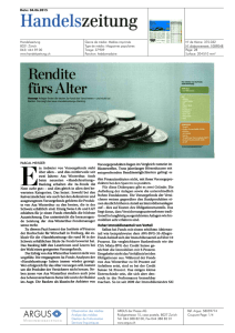 Rendite fürs Alter - HEG-FR