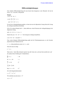 Differentialgleichungen - mathe