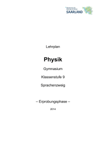 Physik Klasssenstufe 9