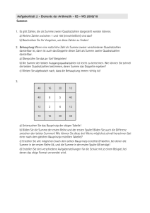 Aufgabenblatt 2 - Elemente der Arithmetik - GS