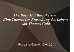 Eine Theorie zur Entstehung des Lebens von Thomas Gold