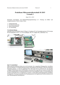 Praktikum Mikrocontrollertechnik SS 2015 Versuch 3