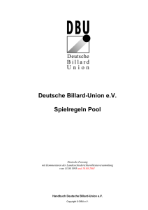 3.3 DBU, Pool, Regeln - Billard