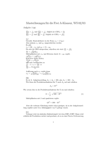 Musterlösungen für die Fiwi A-Klausur, WS 02/03