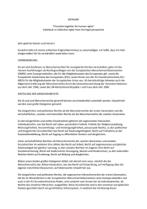 ENTWURF "Churches together for human rights" - CEC-CSC