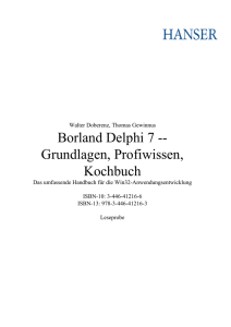 Borland Delphi 7 -- Grundlagen, Profiwissen - EDV