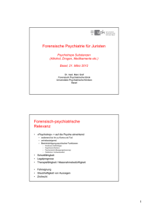 Psychotrope Substanzen - Juristischen Fakultät Basel