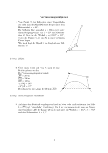 Vermessungsaufgaben