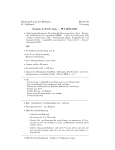 WS 2005/2006 - Lehrstuhl für Mathematik und ihre Didaktik