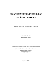 Diplomarbeit Ariane Mnouchkine und das Théâtre du Soleil