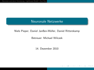 Zwischenpr&auml;sentation Projekt Neuronen