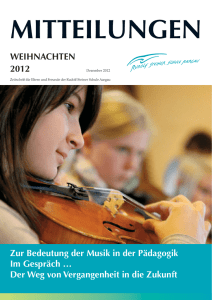 Mitteilungen Weihnachten 2012 - Rudolf Steiner Schule Aargau