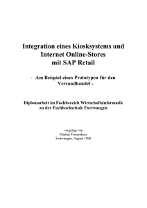 Integration eines Kiosksystems und Internet Online