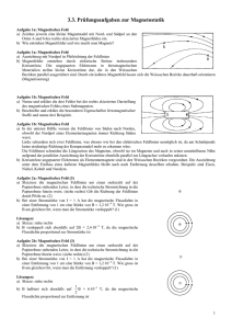 Prüfungsaufgaben zur Magnetostatik - Poenitz