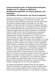 Infoveranstaltung der im Burgenland lebenden Yeziden am 21