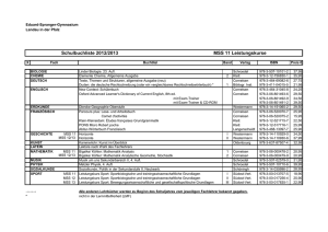 Schulbuchliste 2012/2013 MSS 11 Leistungskurse