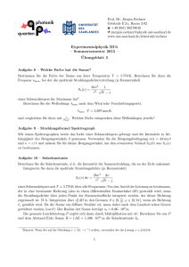 Experimentalphysik III b – Sommersemester 2015 – Übungsblatt 3